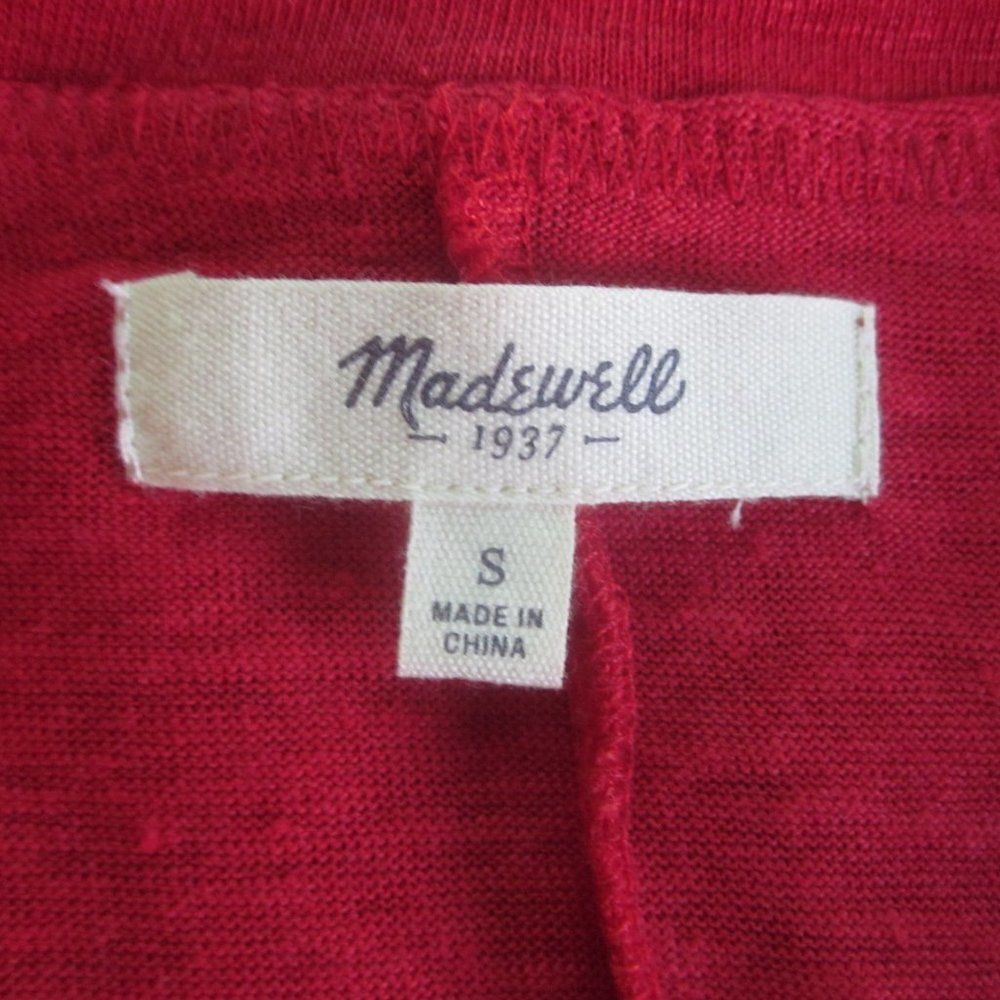 Madewell Womens Size S Coral Red 100% Linen Summer Tank Top 36" Bust - Picture 2 of 11